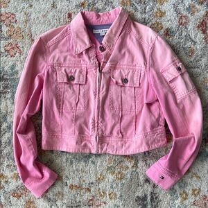 Tommy Hilfiger Pink Cropped Jean Jacket